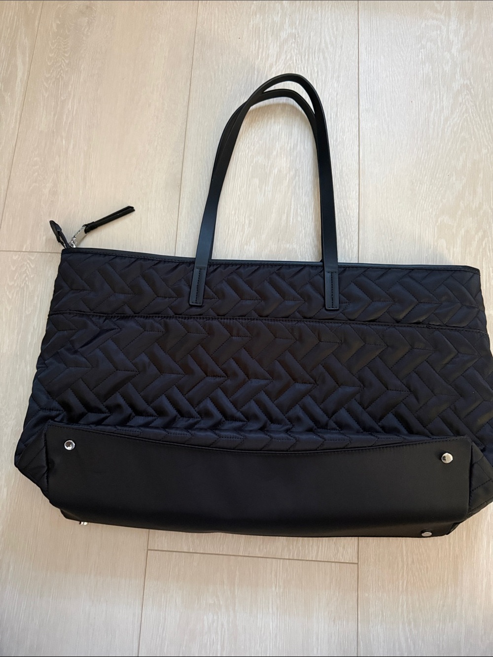 RADLEY LONDON Black Quilted Tote with Leather Strap Charm - Picture 9 of 14